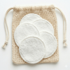 Reusable Facial Rounds Pads 5 pcs - Washable Bamboo Cotton Makeup Remover Pads with Drawstring Laundry Bag